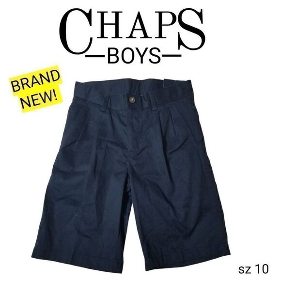 CHAPS NEW APPROVED SCHOOLPLEAT FRONT WRINKLE RESISTANT ADJUSTABLE WAIST SHORTS - Picture 1 of 6